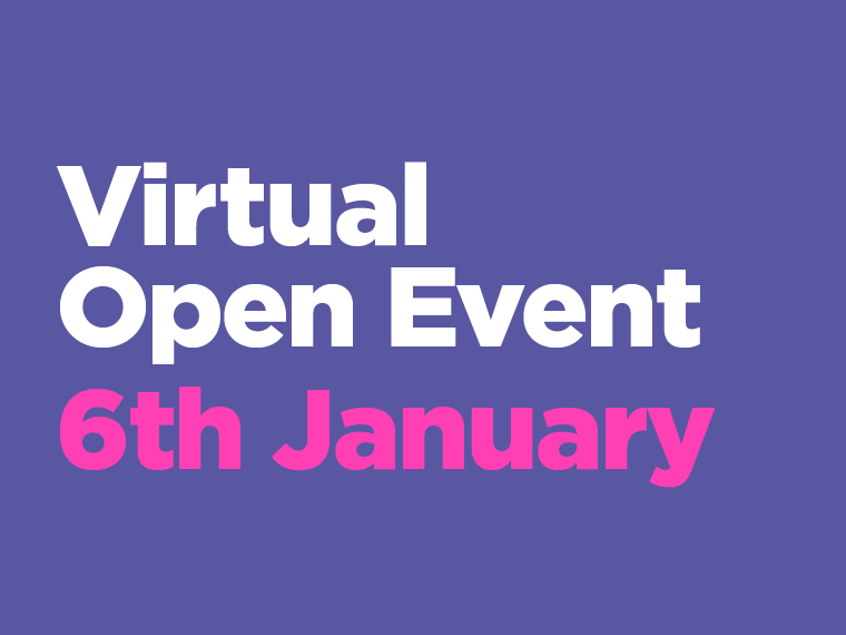Virtual Open Event 6th January