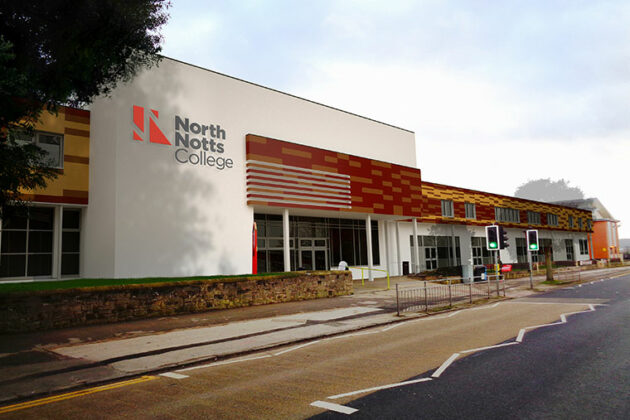 The new face of the North Notts building.