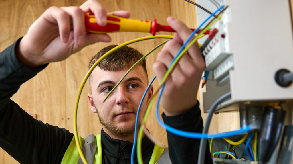 Electrical Installation student