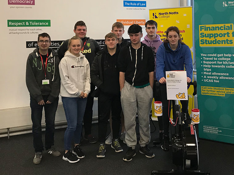 Level 3 Sport students took part in the charity cycle challenge for Children in Need.