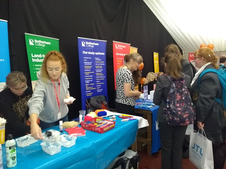The North Notts College stand at the What Next careers event.