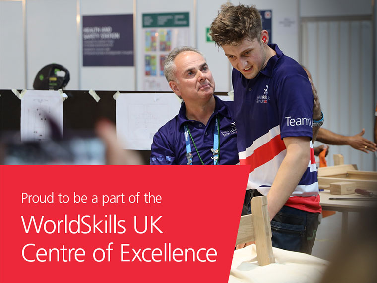 Proud to be a part of the WorldSkills UK Centre of Excellence.
