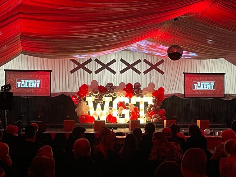 Stage at Worksop's Got Talent 2022.