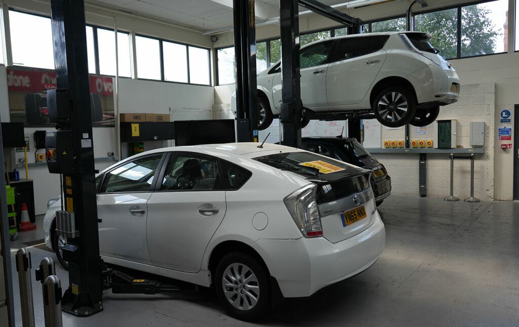 Cars in the Sustainable Automotive Training Centre