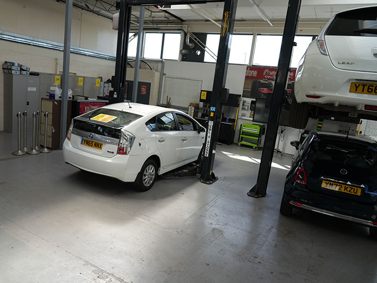 Cars in the Sustainable Automotive Training Centre