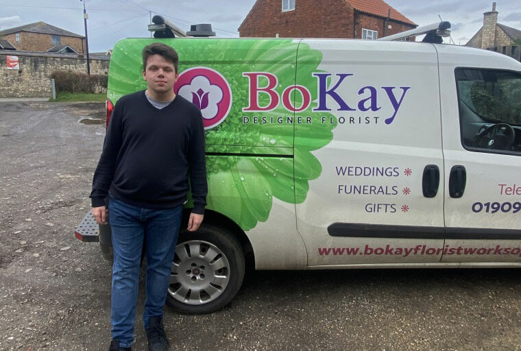 FLEX learner Bayley at Bokay Florists