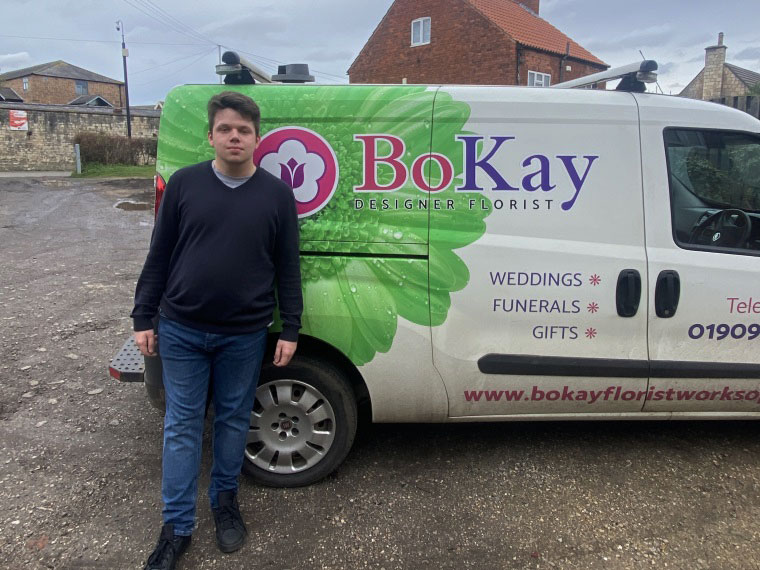 FLEX learner Bayley at Bokay Florists